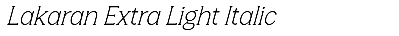 Lakaran Extra Light Italic